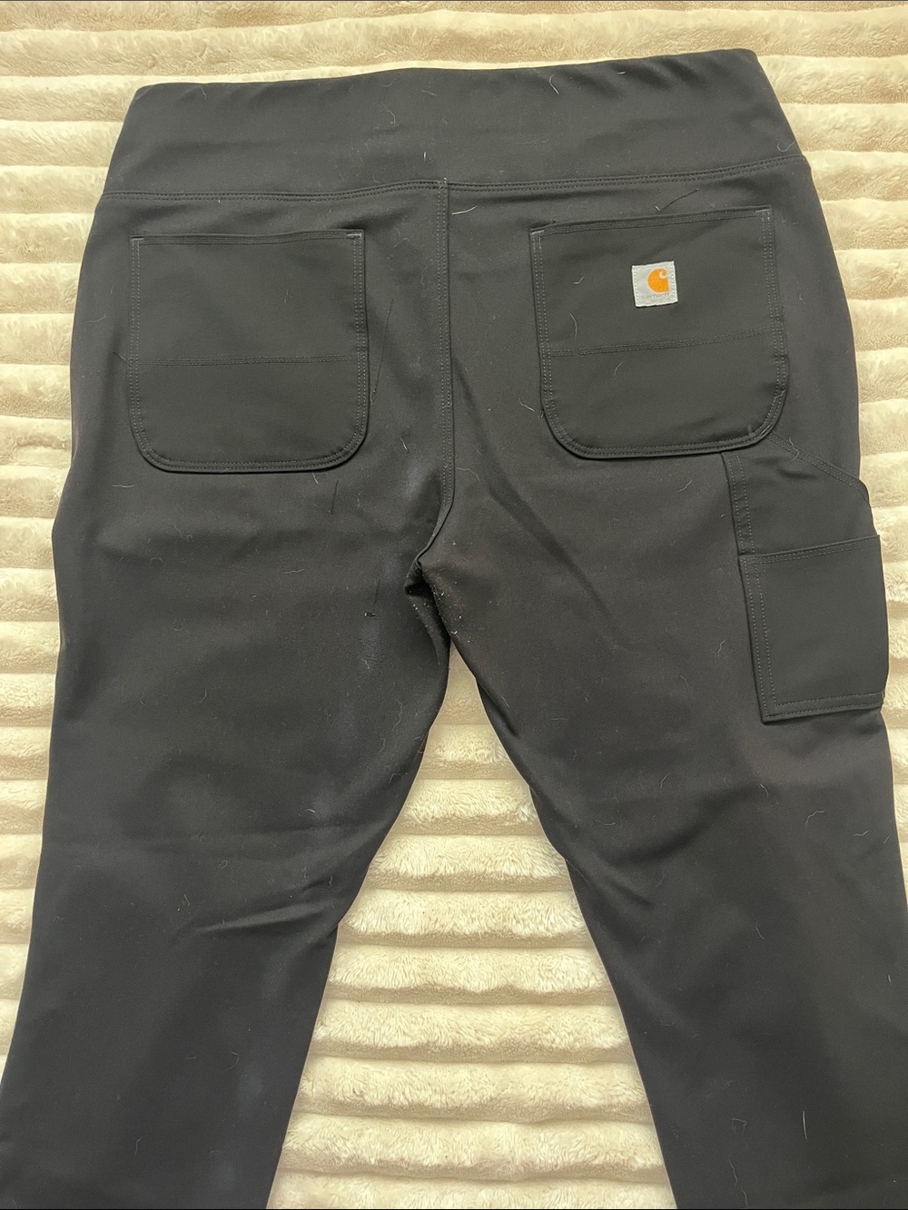 Carhartt Women’s Stretch Black Double-knee Cargo Work Utility Pants - Picture 4 of 5